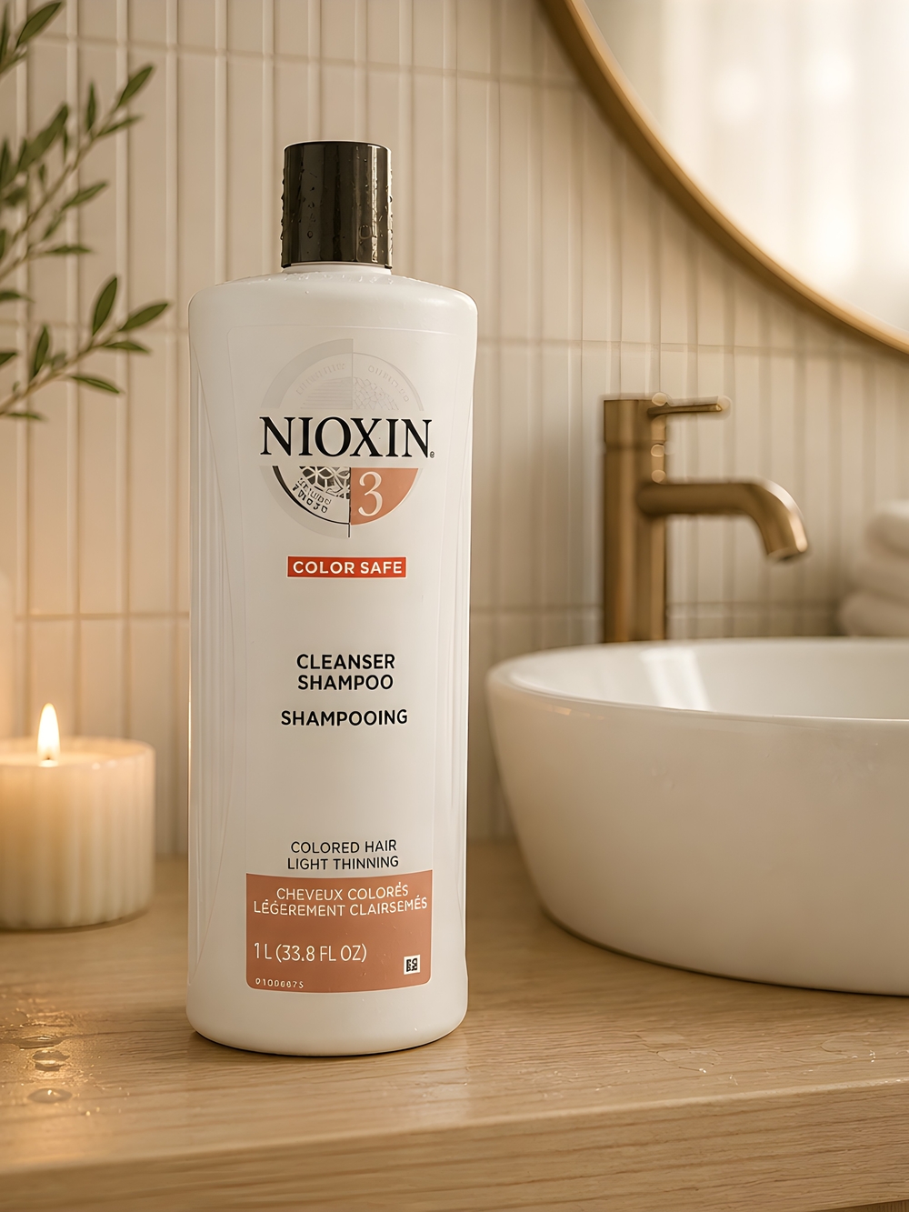 Color Safe Cleanser Shampoo — Colored Hair, Light Thinning. Jumbo-Sized 1 Liter